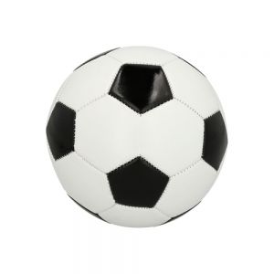 Balón de soccer No. 2 cosido a máquina con material PVC de 1.6 mm. Cámara de inflado: PVC y peso de 120 a 140 gr.
